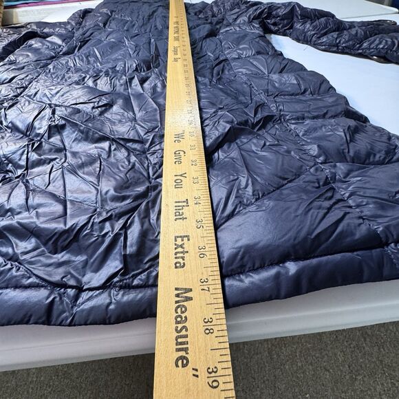 Calvin Klein Puffer Jacket Womens XXL Premium Down Long Packable Quilted Navy - Picture 9 of 13